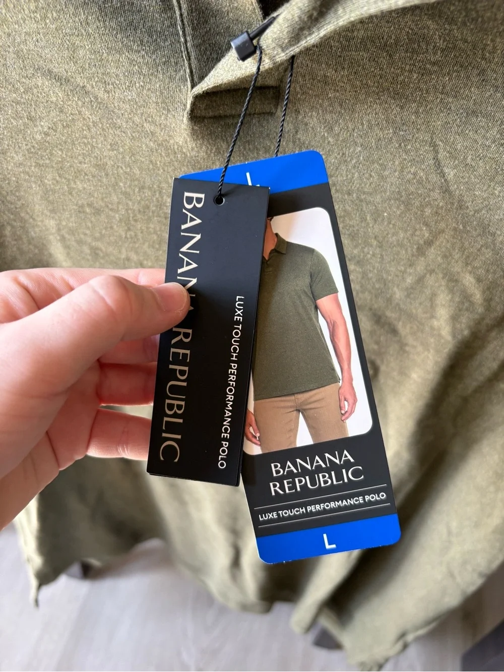 NWT Banana Republic Men's Olive Polo Shirt with Tag